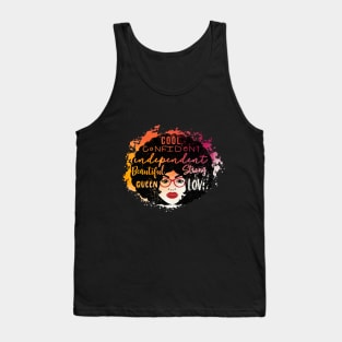 cool  confident independance beautiful queen strong love Tank Top